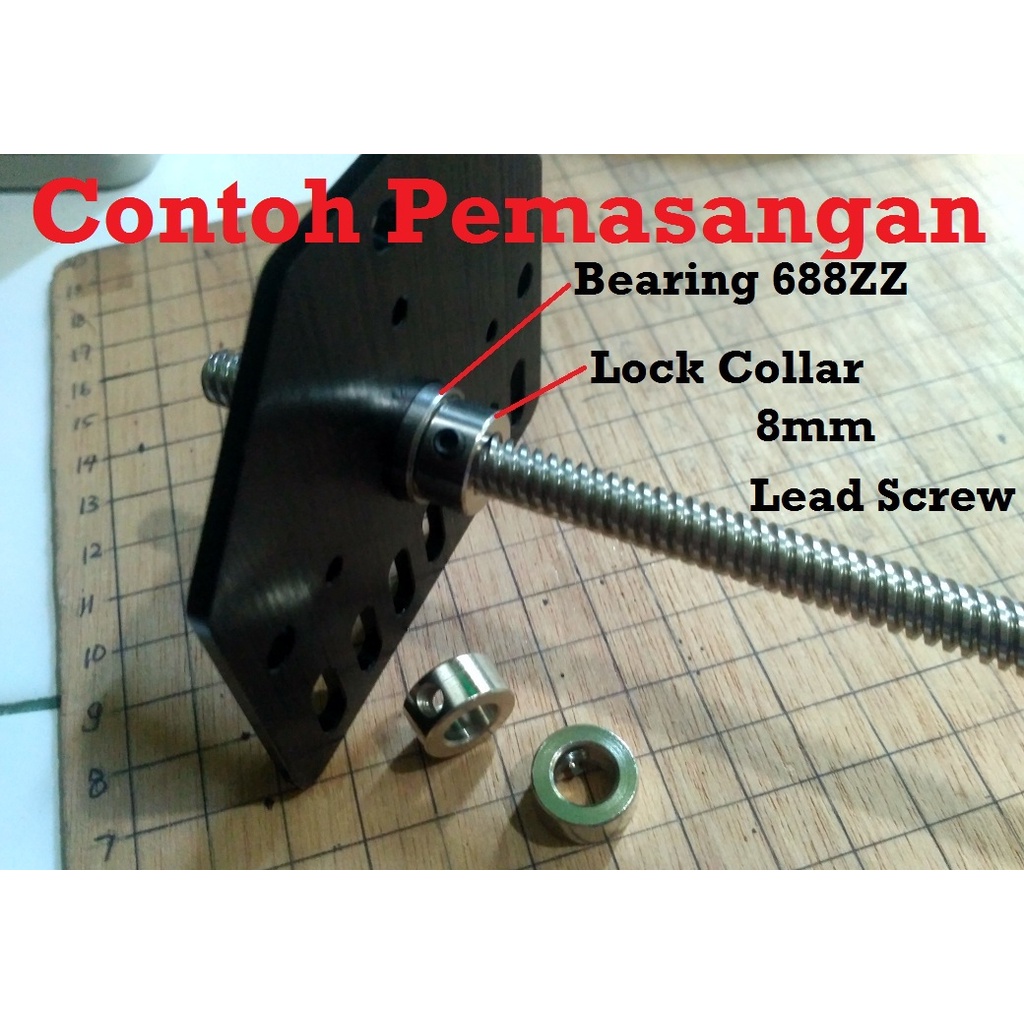 [HAEBOt] Shaft Lock Collar LockCollar T10 Lead Screw 10mm CNC Ring Pengunci Locking Collar 3D Printer OpenBuilds As Rod Mekanik Router Leadscrew Motor Steel