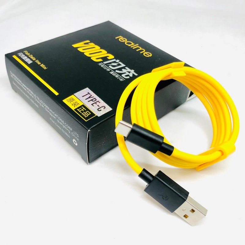 PROMO KABEL DATA REALME C3 KUNING ORIGINAL HIGHSPEED FLASH DATA MINI CABLE