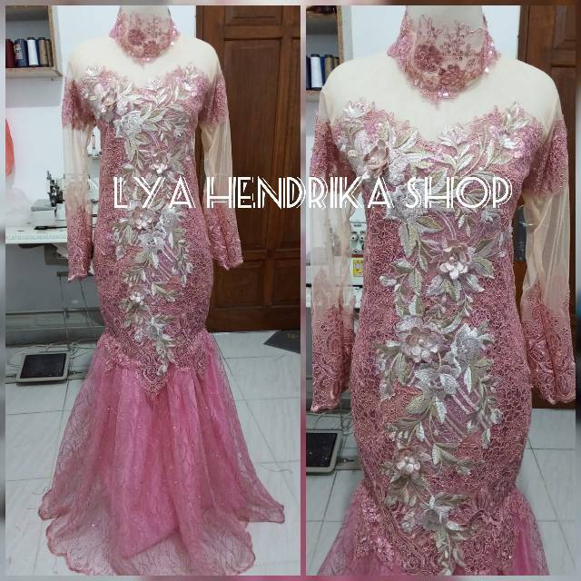 Baju pengantin/prewedding/penyanyi duyung gold 3D