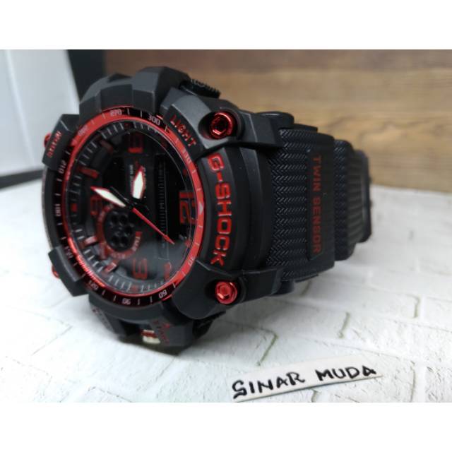 JAM TANGAN G SHOCK HITAM LIST MERAH
