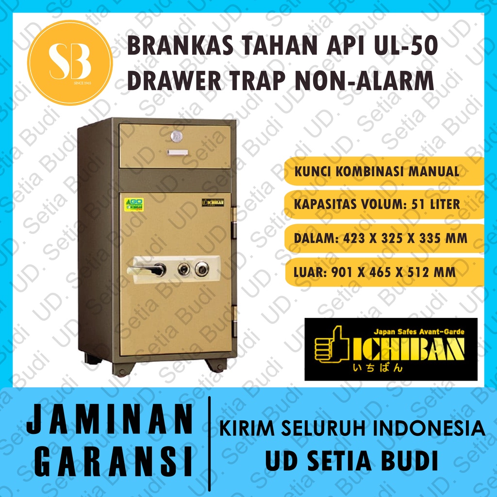 Brankas Ichiban Tahan Api Drawer Trap Non-Alarm UL-50