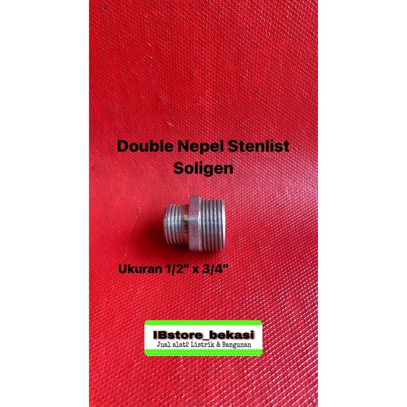 Double Nepel 1/2 x 3/4 Stenlist Soligen