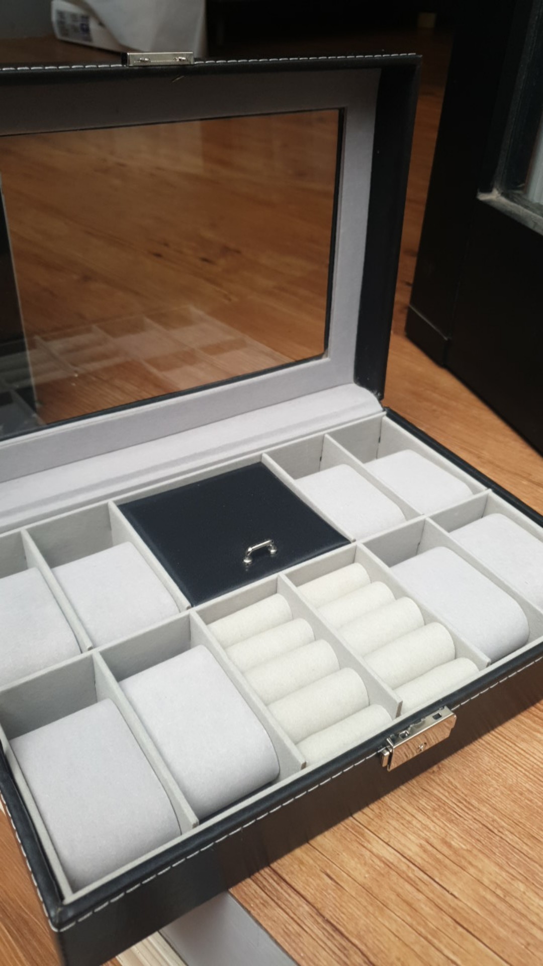 Premium Kotak Organizer Perhiasan Dan Jam Tangan Waterproof 30 X 20 X 8 Cm