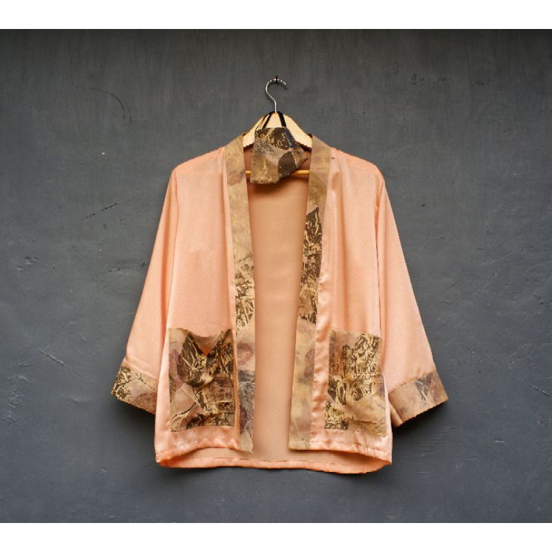 outer ecoprint motif daun lanang, jati dan jarak kepyar