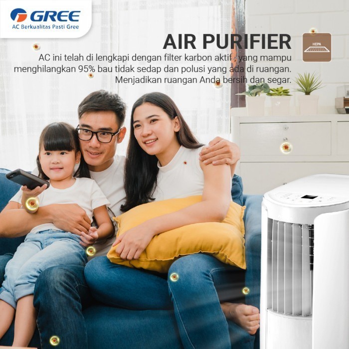 GREE AC Portable 1 PK with Air Purifier and Wifi Control GPC-09P1