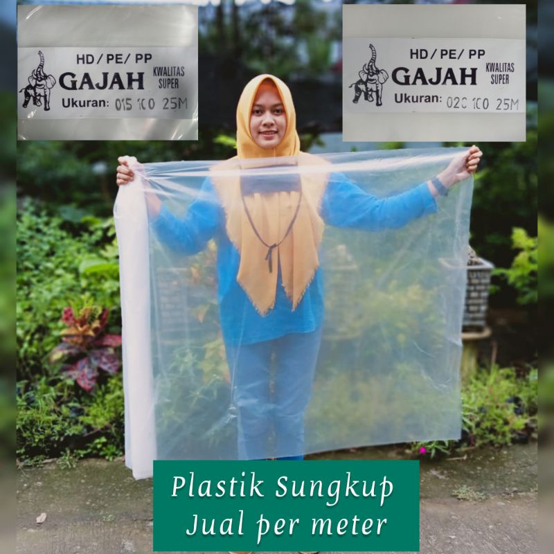 Plastik sungkup murah ( jual per meter)sungkup bonsai lebar 1 meter