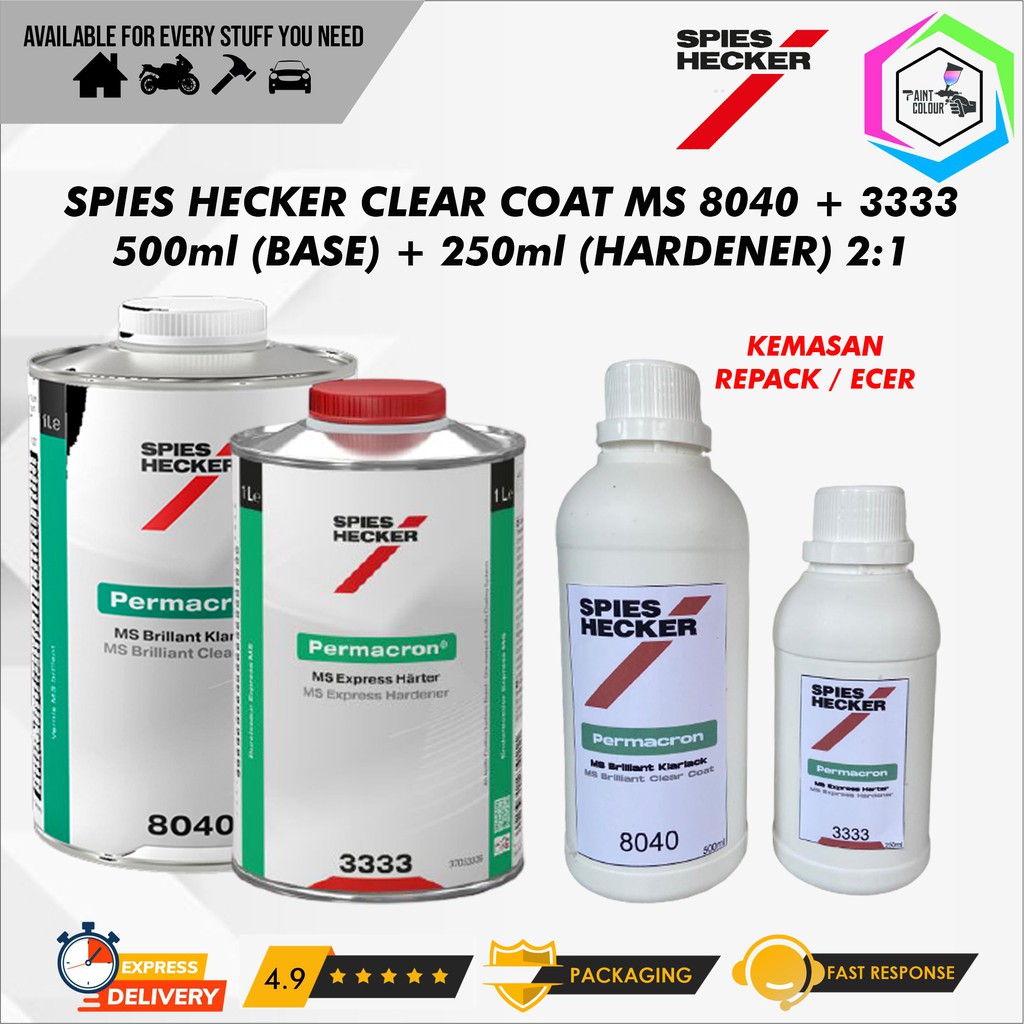 Jual Clear Coat Spies Hecker Ml Kemasan Repack Ecer