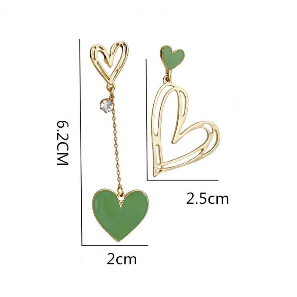 Mxbeauty Cinta Hati Stud Anting-Anting Trendi Vintage Desain Rasa Panjang Rumbai Pertunangan Hadiah Indah Gaya Korea Ear Studs