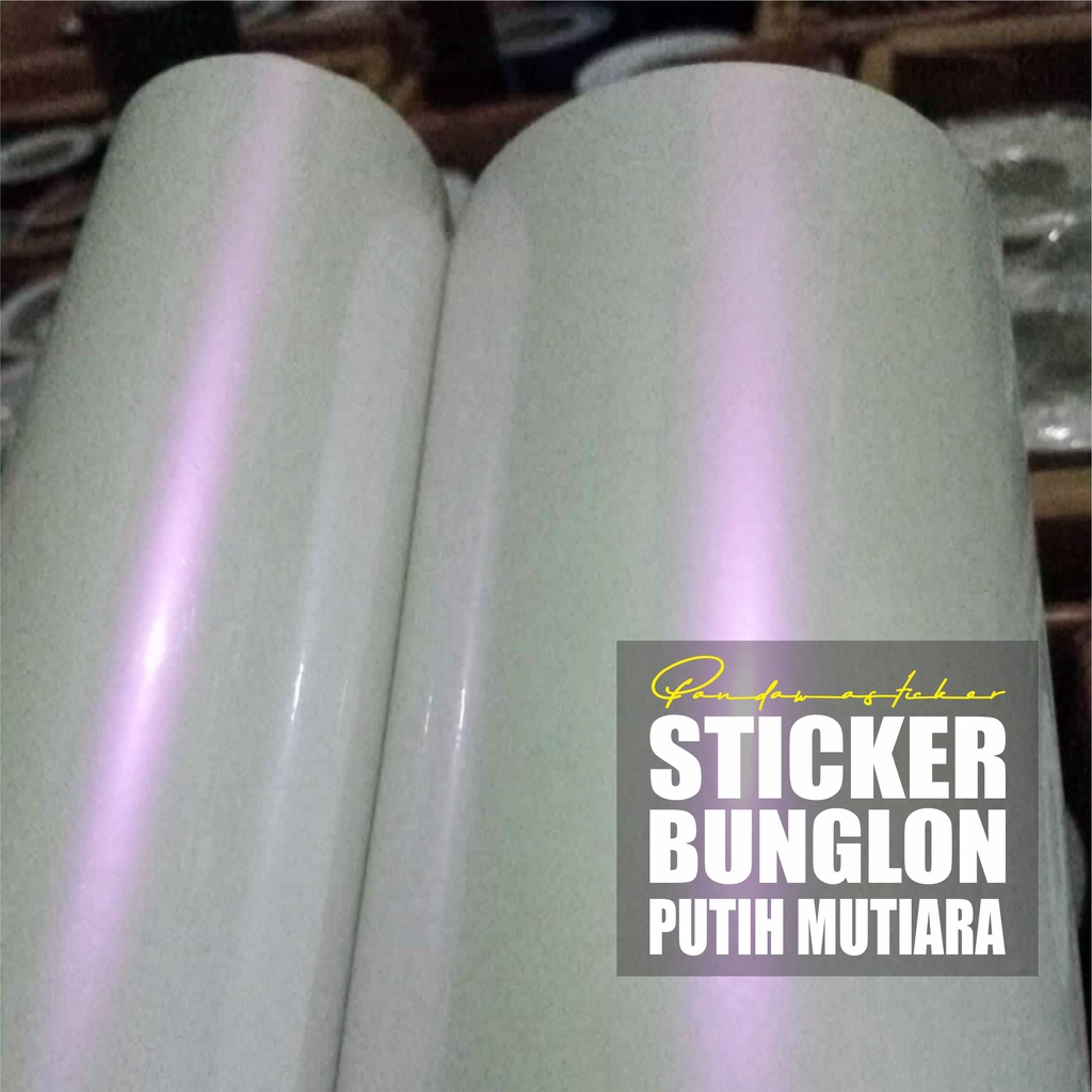 SKOTLET STICKER BUNGLON PUTIH MUTIARA WHITE PEARL MOTOR MOBIL