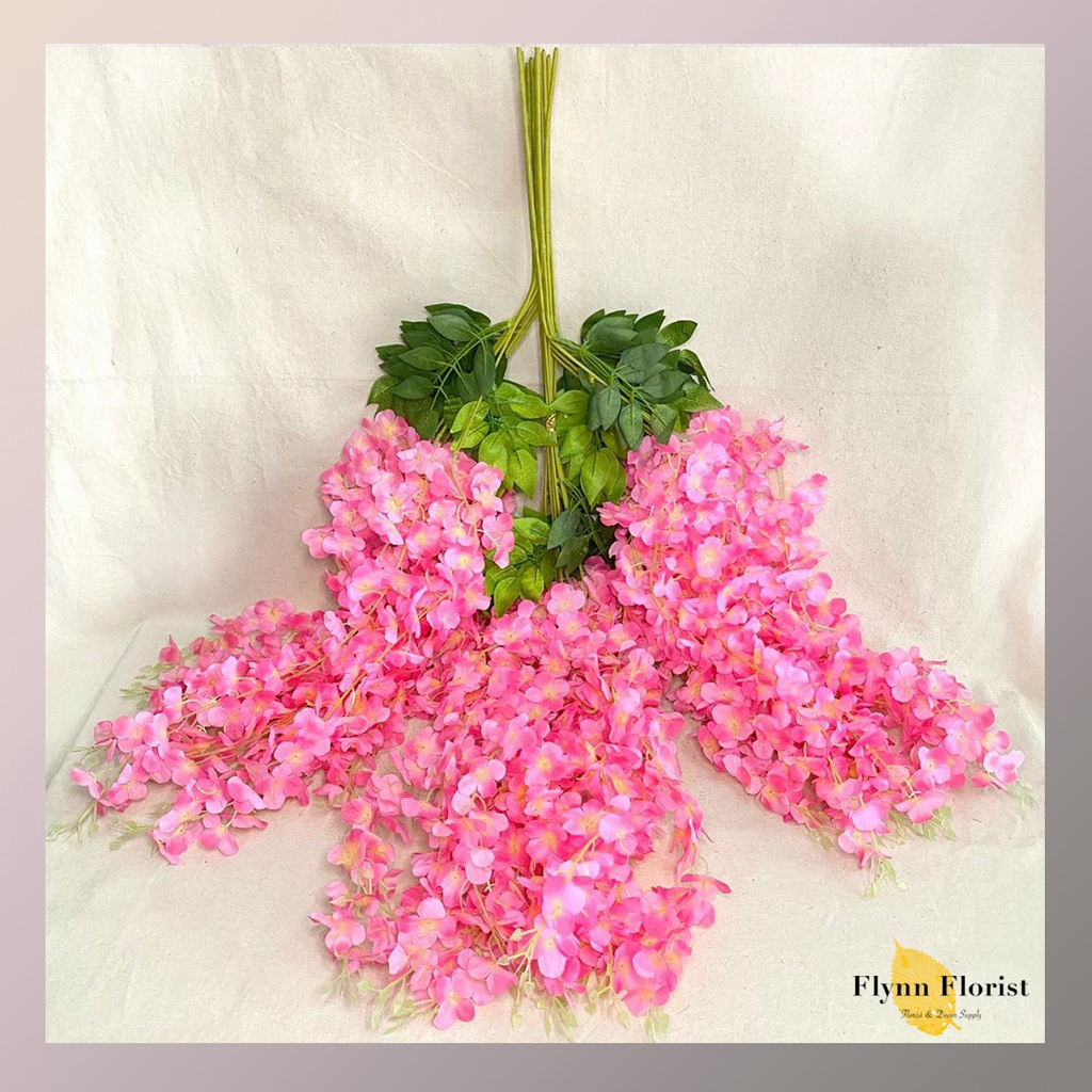 Wisteria Jumbo (lusinan) Bunga Artificial / Bunga Plastik / Bunga Dekorasi / Pernikahan-5