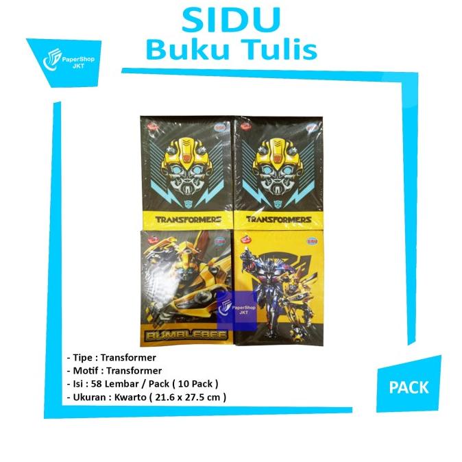 

[[COD]] Buku Tulis SINAR DUNIA / SIDU 58 Lembar TRANSFORMER - PERPACK MURAH Kode 366