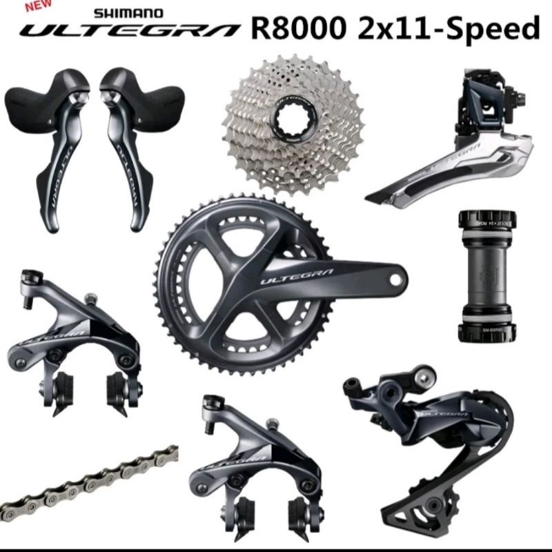 Groupset shimano Ultegra R8000 rim brake fullset crankset 52-36t / 50-34t sprocket 11-34t