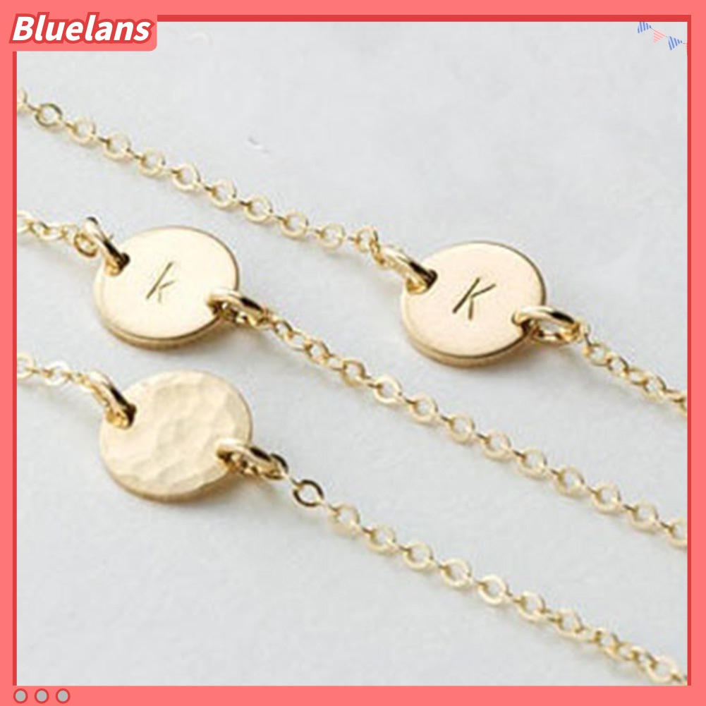 Bluelans Women Men Simple 26 Letters Bracelet Bangle Jewelry Chain Party Cocktail Gift