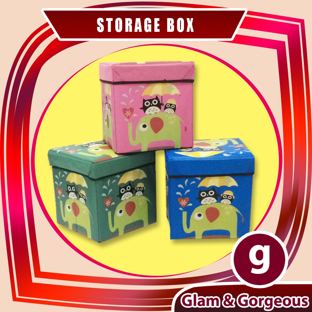 SB004 - Animal Storage box / Storage Stool / Tempat Mainan Ukuran 30cm