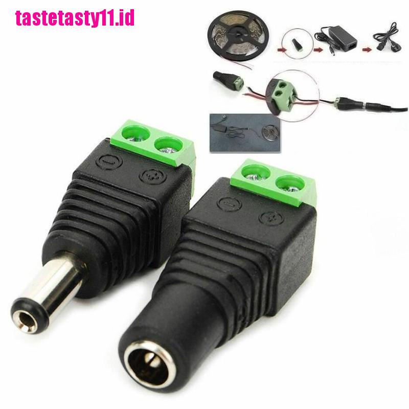 Adapter Konektor Power Supply DC 12V 10X Untuk LED Strip 5050 3528