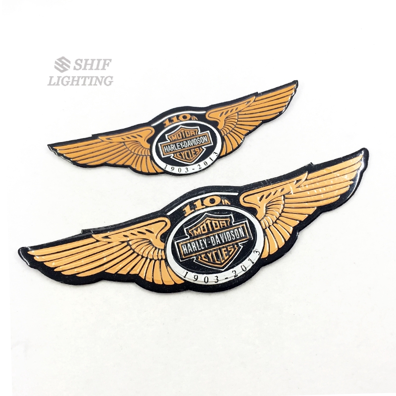 1x Sepeda Motor Harley Davidson Alumunium 110motor Motor Emblem Hias Badge Sticker Decal