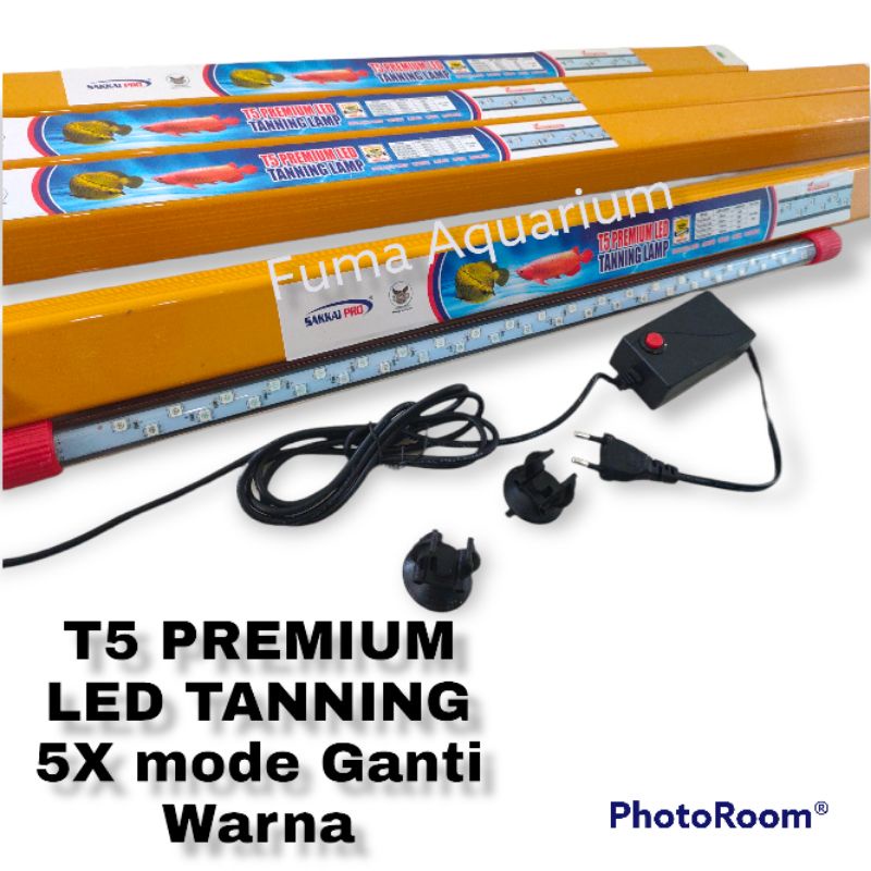 Lampu Tanning View Arwana SAKKAI PRO T5 Double Led 600 Premium 5X Mode Ganti Warna 14Watt