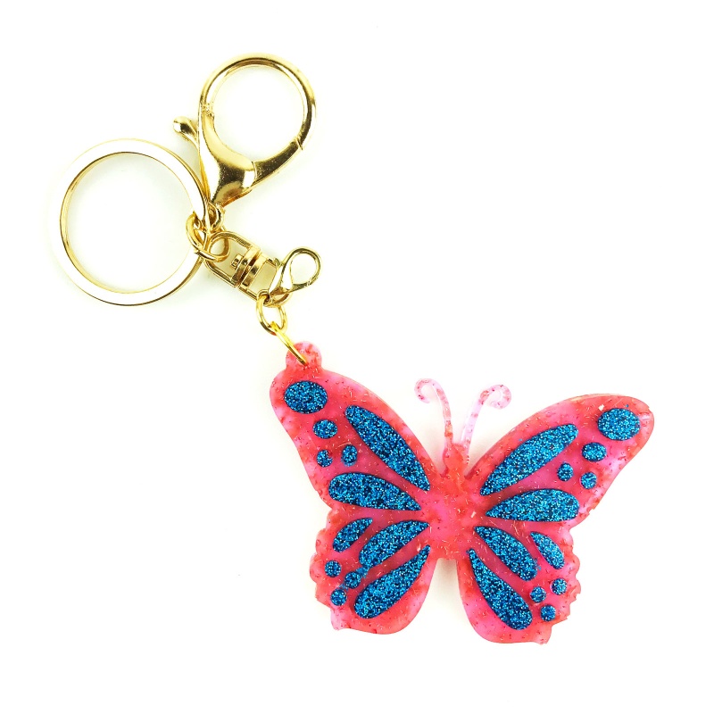 Siy Cetakan Resin Bentuk Kupu-Kupu DIY Untuk Gantungan Kunci Wanita