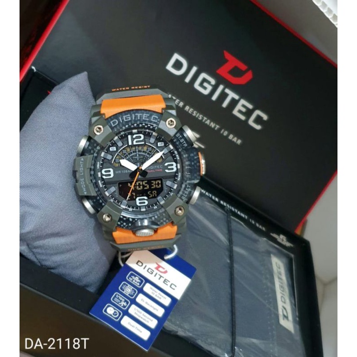 Jam Tangan Pria Digitec Original DA-2118T Tahan Air Bonus Dompet Exclusive