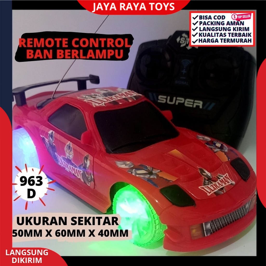 Mobil Remot control Ban Nyala Berlampu RC Sport car Sedan Super Speed