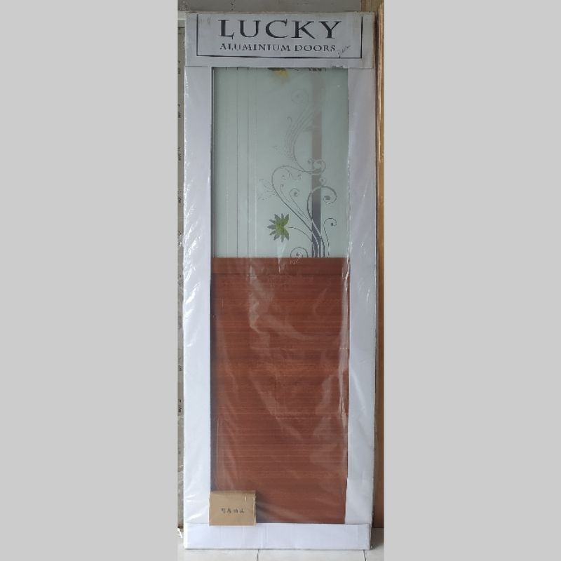 Pintu Kamar Mandi Aluminium corak kayu