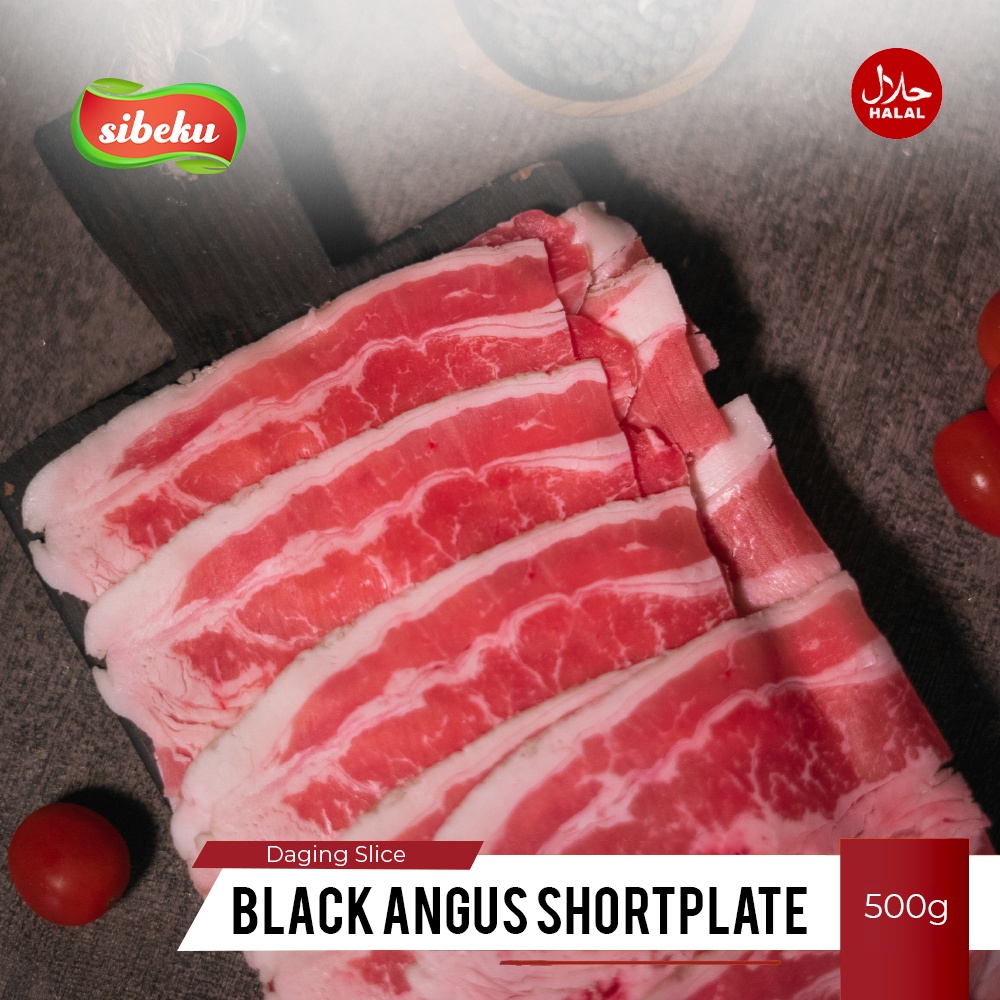

Daging Sapi Beef Slice Black Angus ShortPlate Halal & Higienis 500 gram Frozen Food Import dari USA