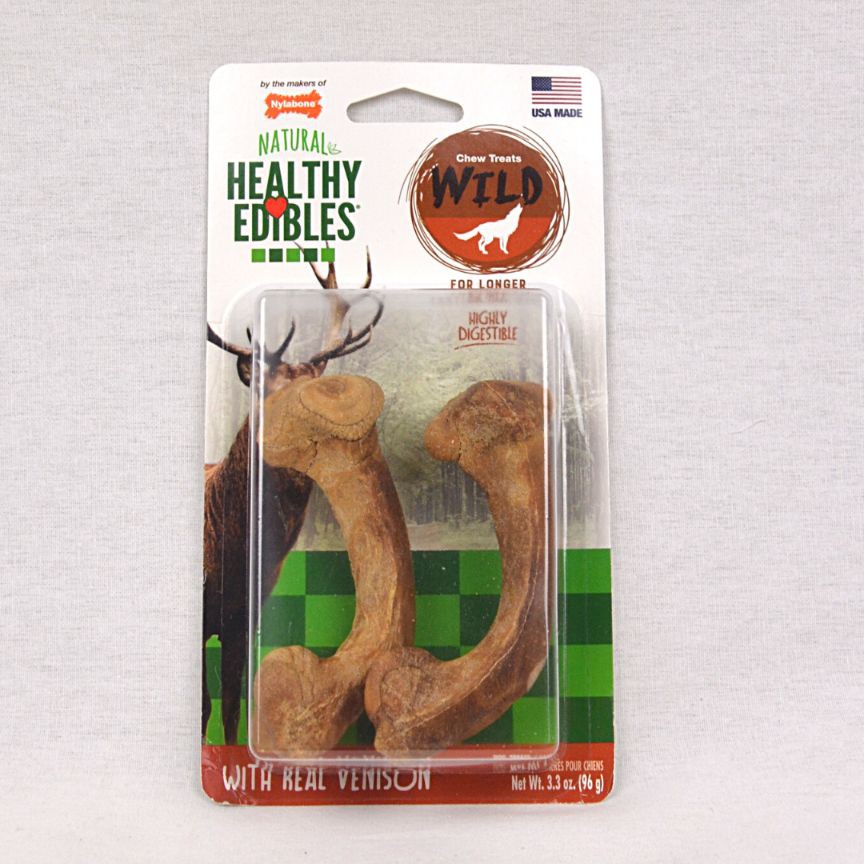 

NYLABONE Snack Anjing Healthy Edibles Wild VENISON Medium 2pcs
