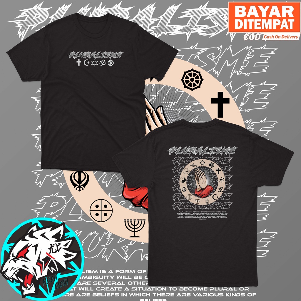 KAOS BAJU PLURALISME ANY RELIGION BIG SIZE JUMBO KAOS DISTRO PRIA WANITA