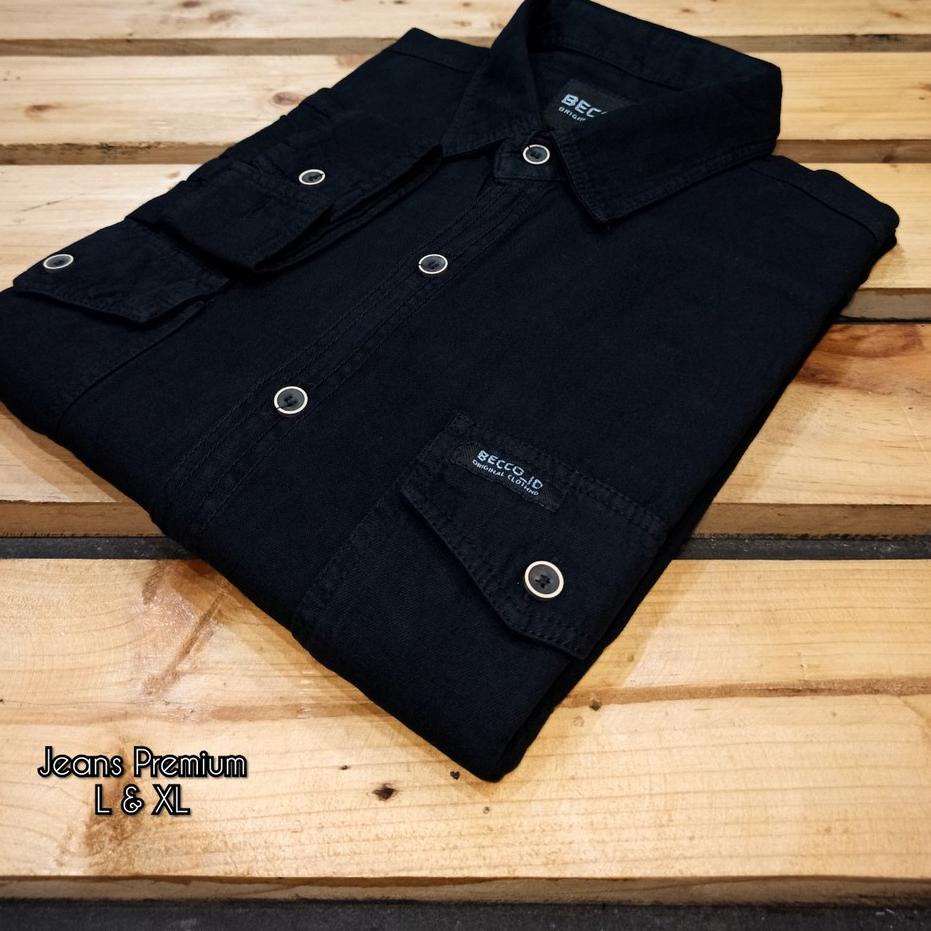 (TERLARIS) Produk unggulan kemeja jeans pria lengan panjang kemeja Levis lengan panjang Baju kemeja 