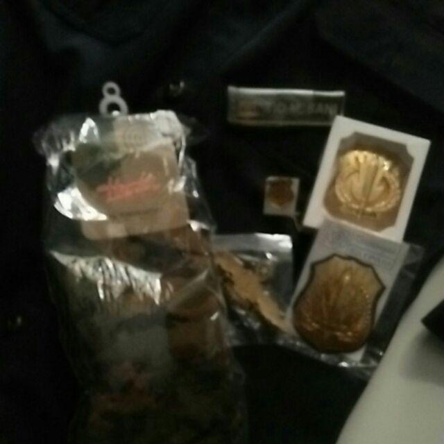 Lencana Kewenangan Security Besar List Biru/merah