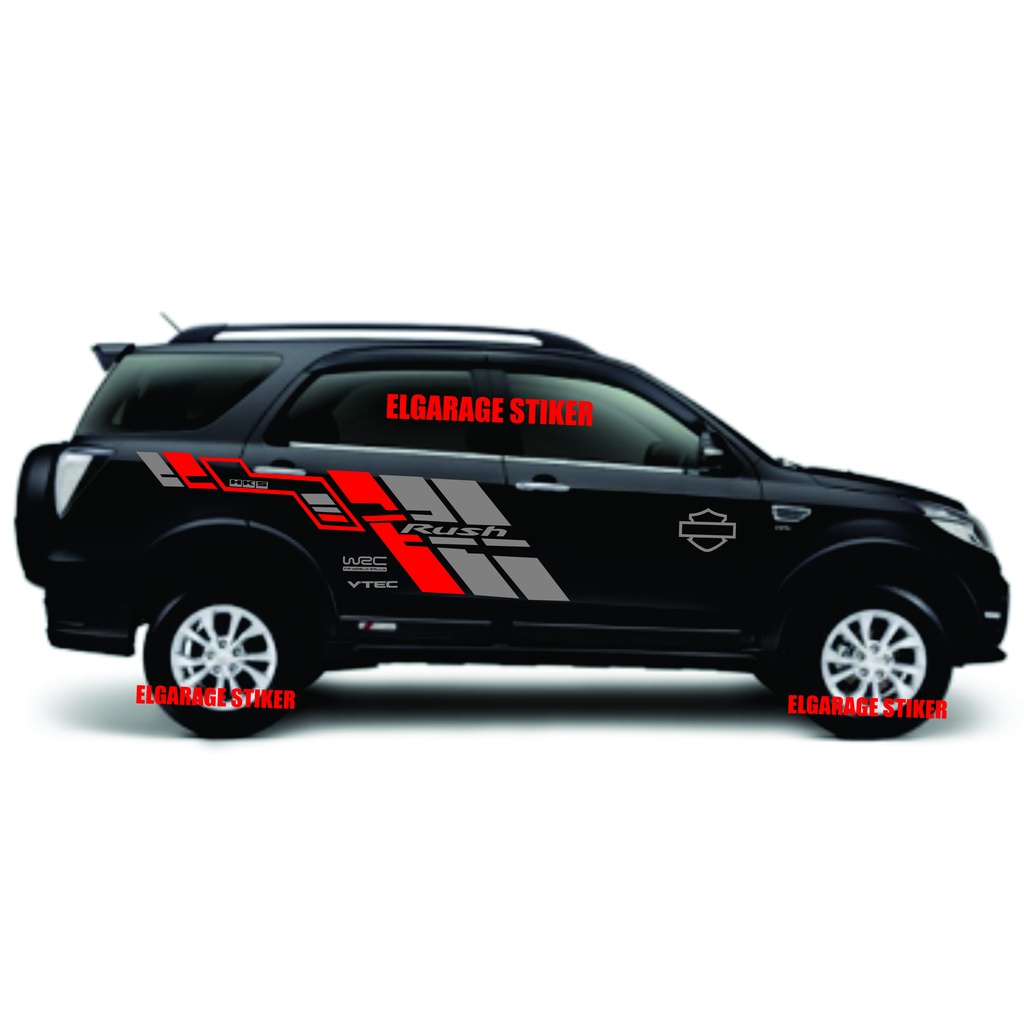 Stiker mobil toyota rush stiker body samping mobil rush stiker rush keren stiker variasi mobil rush