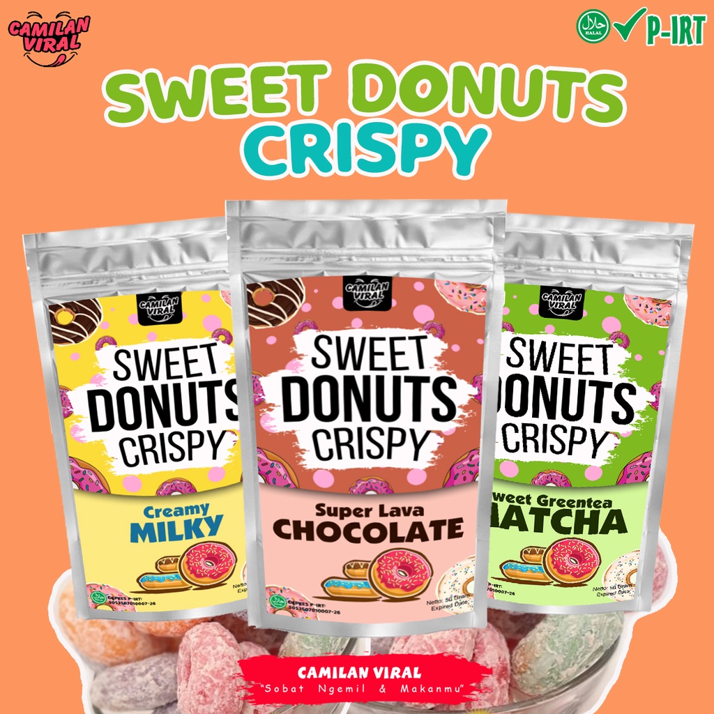 

☑️ (HALAL - IZIN DINKES PIRT) DONAT CRISPY - DONAT KERING - DONAT MANIS - CEMILAN - PAKET USAHA - CEMILAN VIRAL BY CAMILAN VIRAL