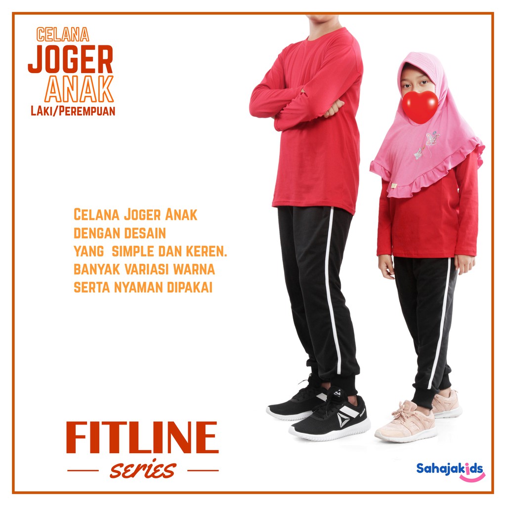 Joger Anak Fitline Celana Panjang Anak List Pinggir