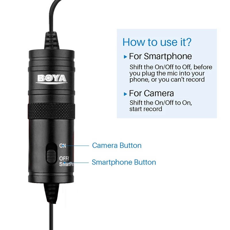 Boya BY-M1 3.5 Mm Lavalier Microphone/Boya BY-M1 3.5mm Lavalier Microphone