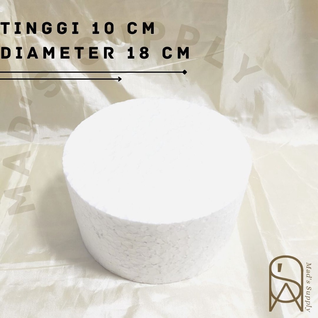 Dummy Gabus Cake/Kue Bulat Tinggi 10 x Diameter 18 cm