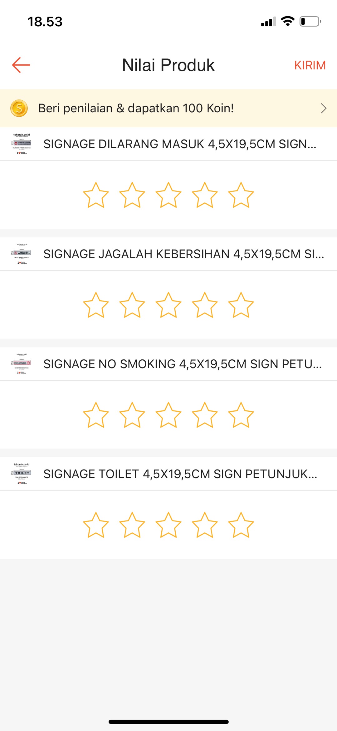 Signage Dilarang Masuk 4,5x19,5cm Sign Petunjuk Simbol Logo Peringatan