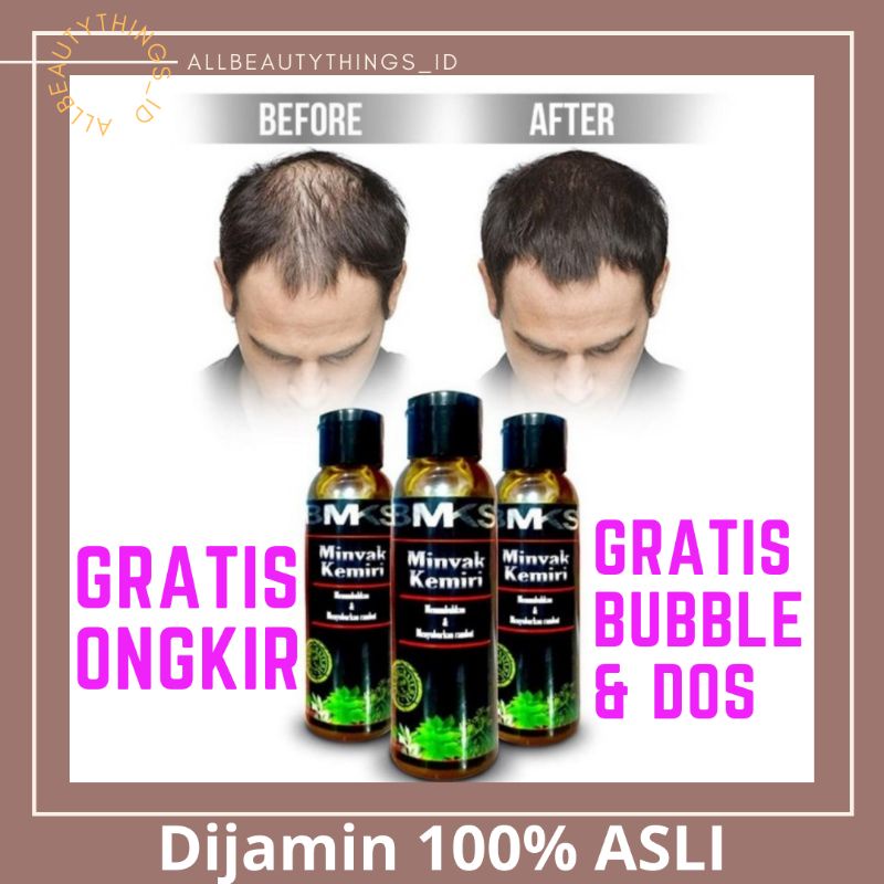 Minyak Kemiri BMKS Asli Obat Penumbuh Rambut Botak Penyubur Rambut Perawatan serum Rambut Rontok