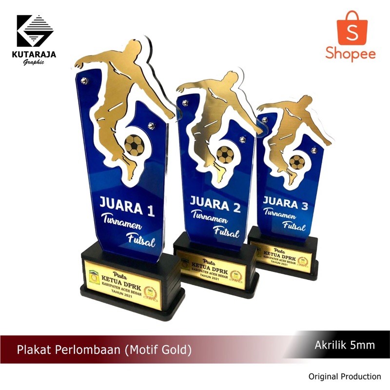 Jual Plakat Perlombaan Futsal Sepak Bola Akrilik 5mm Shopee Indonesia