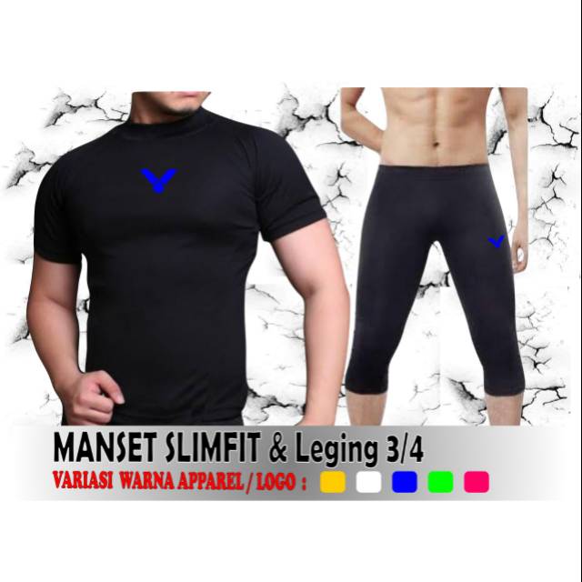Baju badminton-kaos badminton-celana badminton-legging 3/4-manset badminton slimfit