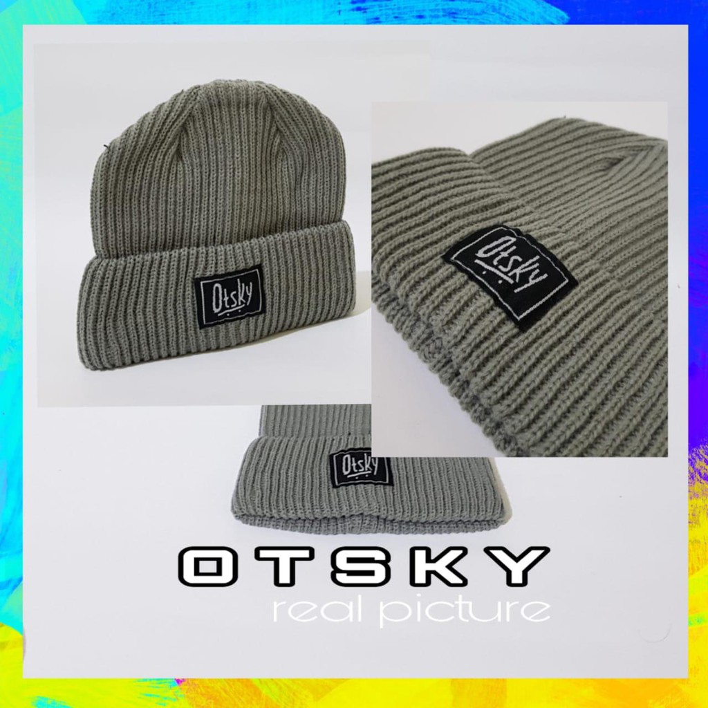 Topi kupluk OTSKY MURAH/DESAIN BAGUS/HITAM