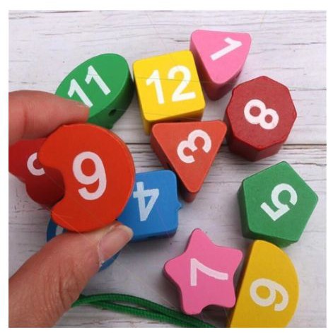 [MAINAN ANAK] - Board Game Mainan Edukasi Anak Geometry Number Roulette Match - Wooden