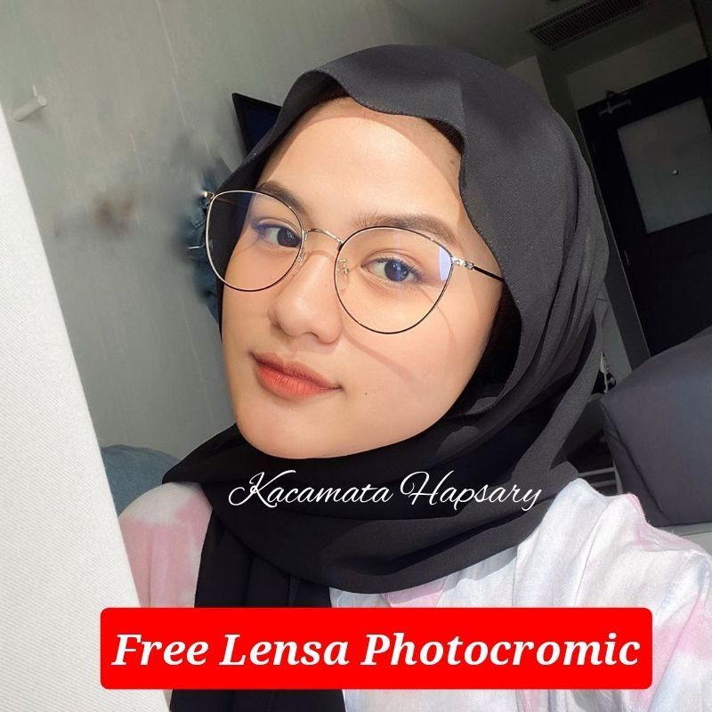 PAKET FRAME + LENSA PHOTOCROMIC | KACAMATA MINUS | KACA MATA WANITA 6073| KACAMATA ANTI RADIASI