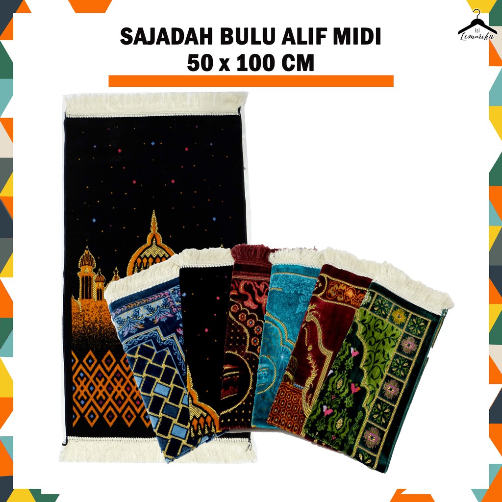 Sajadah Bulu ALIF MIDI Premium 50 x 100 cm
