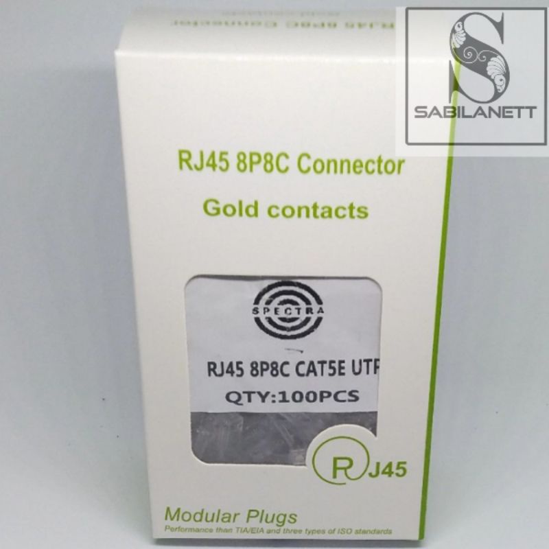 RJ45 Cat5e Original Spectra UTPVarian 100Pcs