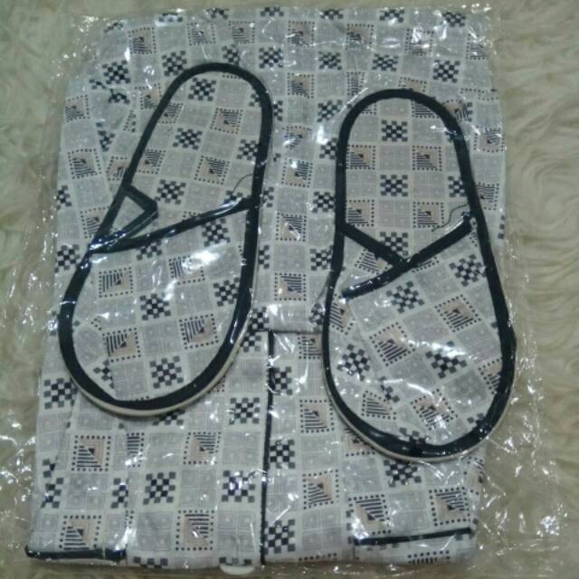 Setelan Piyama PP free sandal MOSAIC/baju tidur