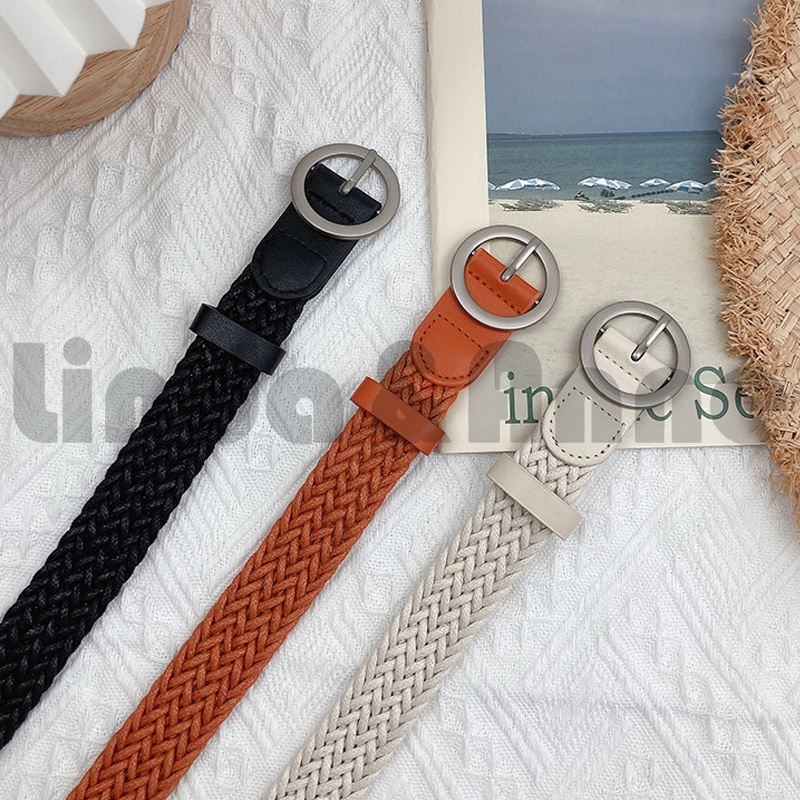 Ikat Pinggang Wanita Model Kepang / Jalinan - Gesper Jalinan Belt Strap Kepang Anyaman