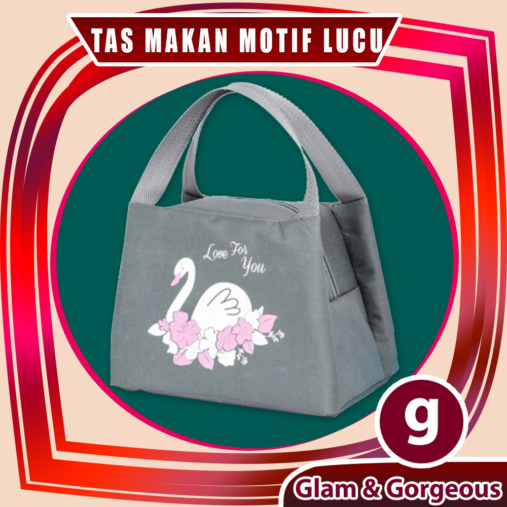 Tas Makan Lunch Box Kotak Makanan Anak Tahan Panas Praktis Motif TM020