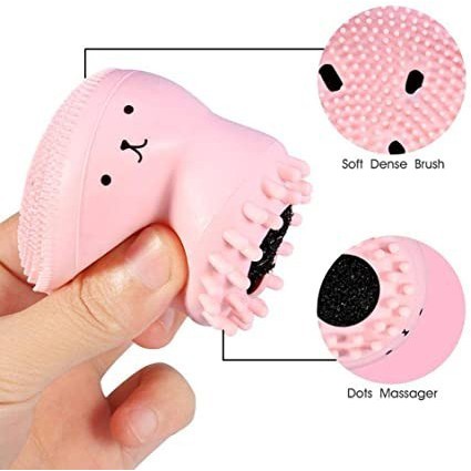 Spons Gurita Pembersih Wajah Silikon Sikat Makeup Cleansing Face Brush