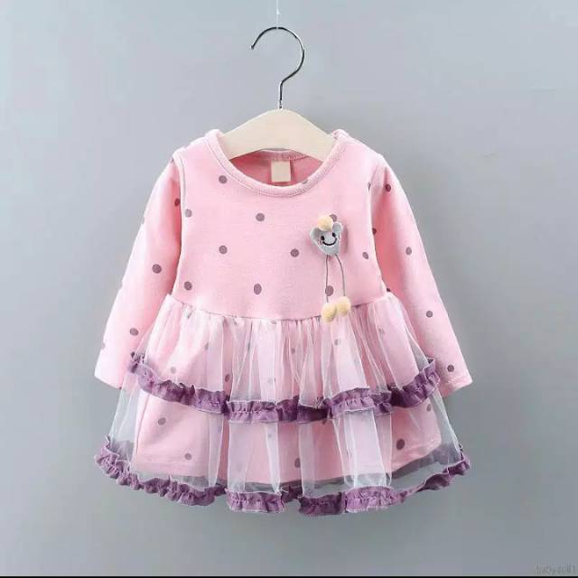 dress anak perempuan polkadot