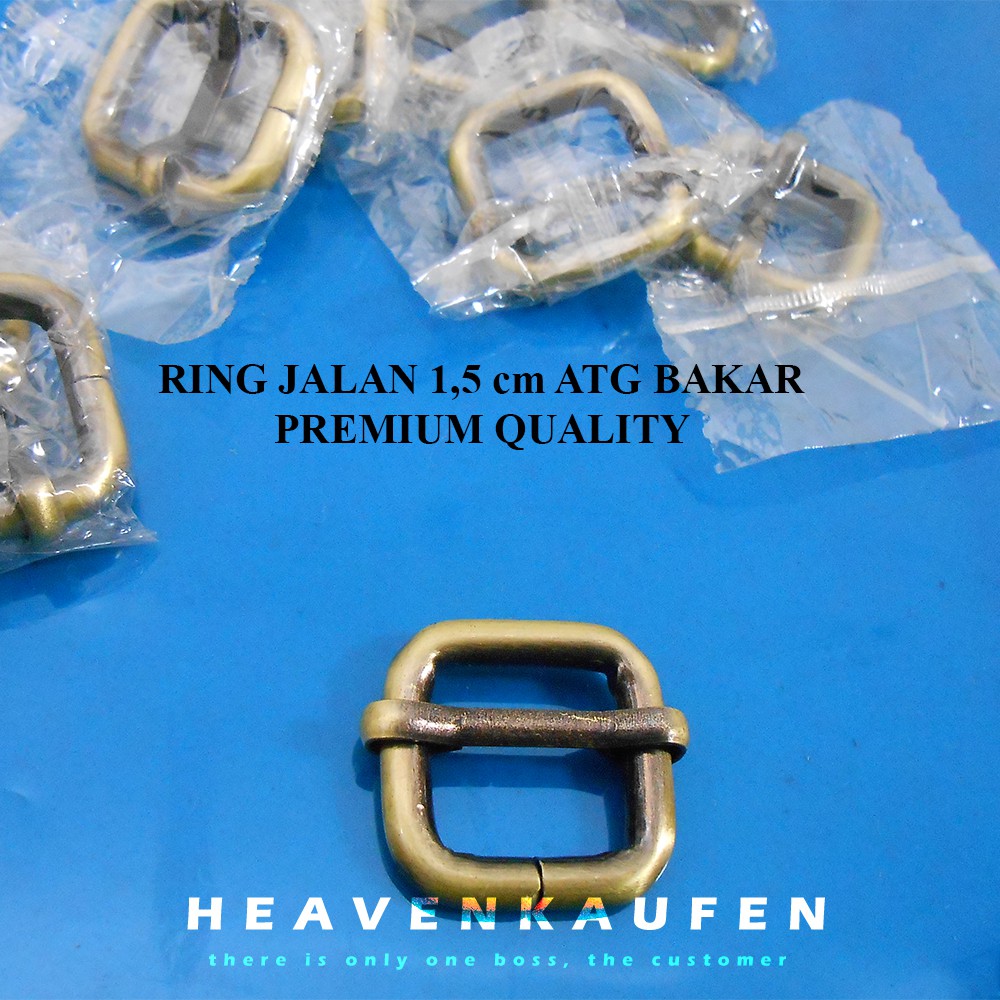 Ring Jalan (Gesper Jalan) 1,5 cm ATG Bakar Premium Quality Tebal